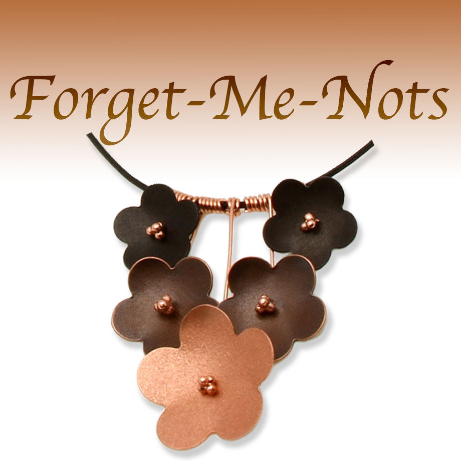 Handmade Forget-Me-Not Necklaces and Earrings