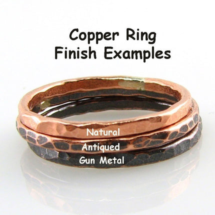 Copper Stacking Ring, Smooth Texture