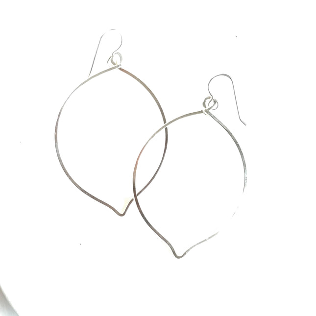 Lotus Petal Drop Earrings available in Sterling Silver, Rose Gold, Yellow Gold, Copper, Bronze