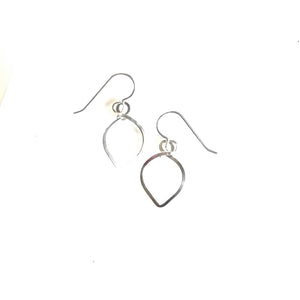Lotus Petal Drop Earrings available in Sterling Silver, Rose Gold, Yellow Gold, Copper, Bronze