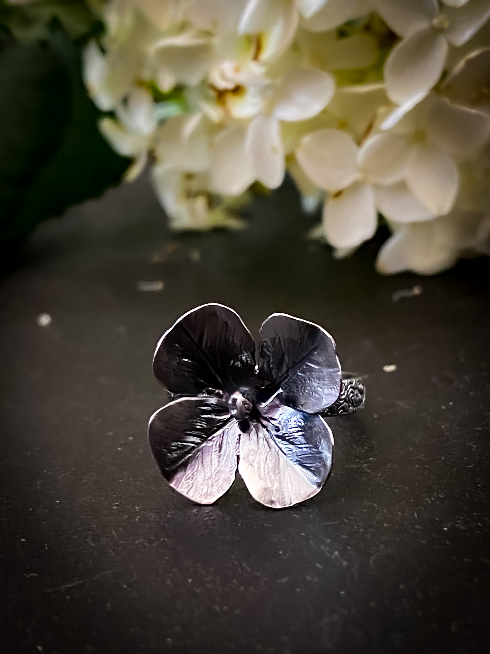 Four Leaf Clover Stacking Ring