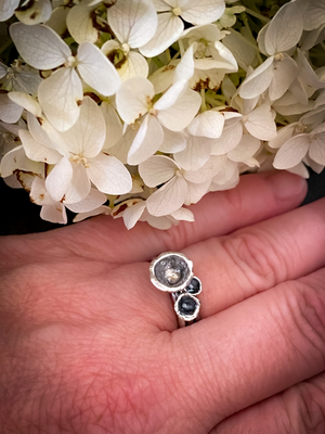 Trumpet Cup Lichen Stacking Ring