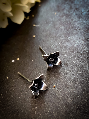 Tiny Bellflower Blossom Earrings