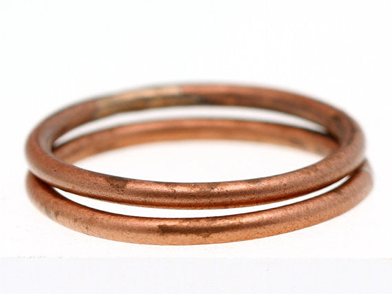 Copper Stacking Ring, Smooth Texture