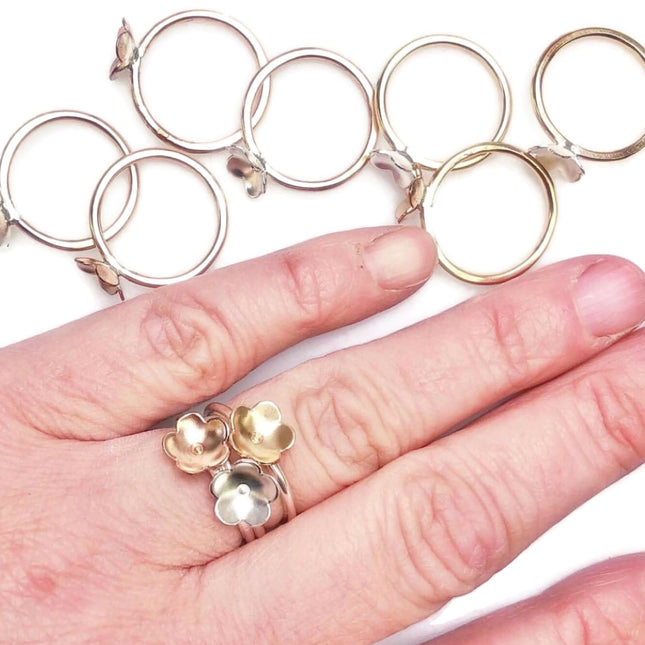 Single Blossom Stacking Ring