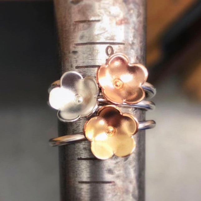 Single Blossom Stacking Ring